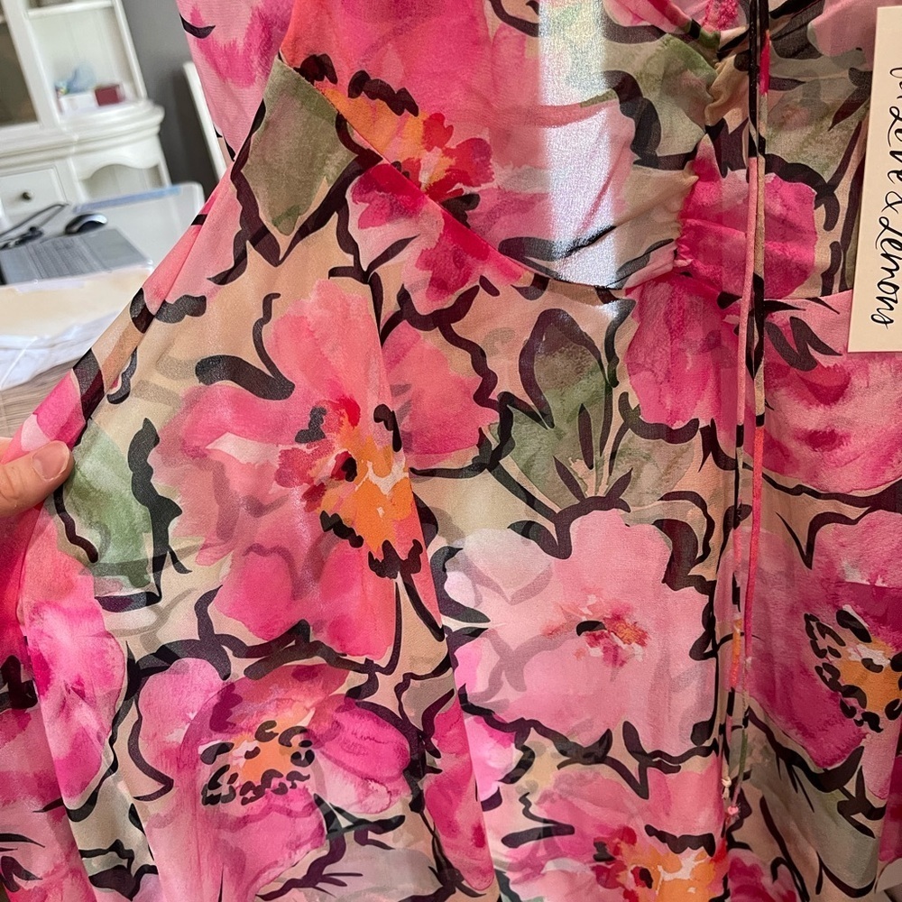 NWT For Love and Lemons Tiana Midi Dress XS - Picture 3 of 4